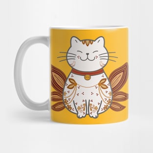 Cute Cat Batik Drawing Mug